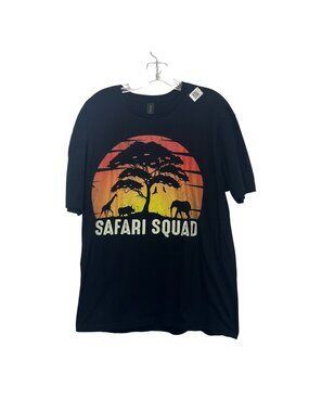 Safari Squad Tshirt Mens Large Black New Gildan Softstyle Cotton Sumer